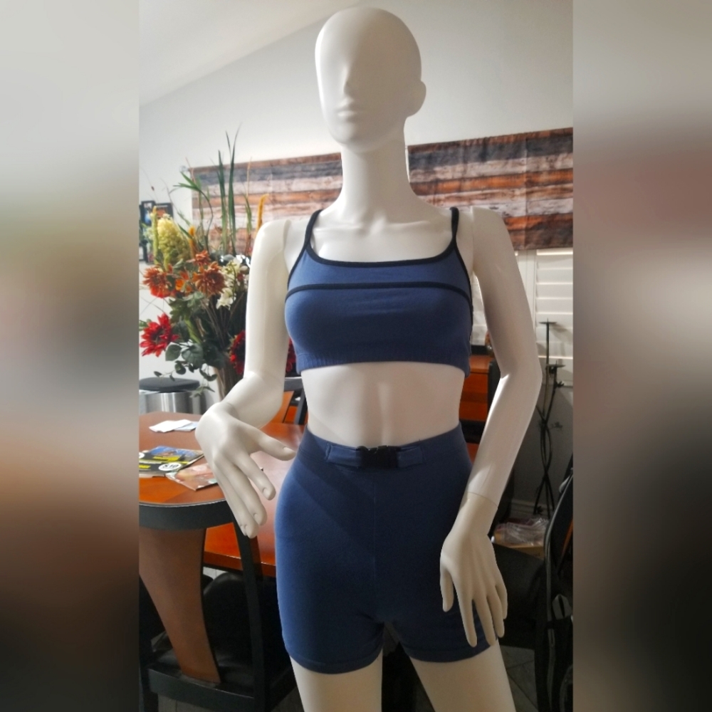 Cute, 2 piece workout set, Athletic Works,  worn once, blue,  Small